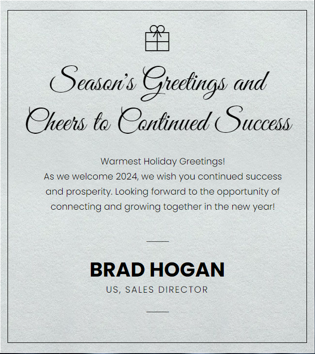 Brad Hogan Holiday Greeting Card | GDS Link