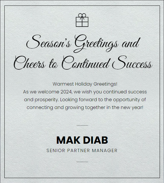 Mak Diab Holiday Greeting Card | GDS Link